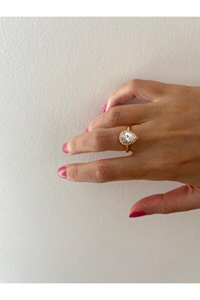 FASHION Special Series Drop Single Stone Rose Adjustable Ring