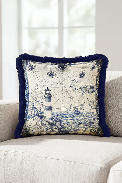 Evimde Bambaşka Μαξιλαροθήκη Sailor's Lantern Vintage με κρόσσια - Nautik Cla...