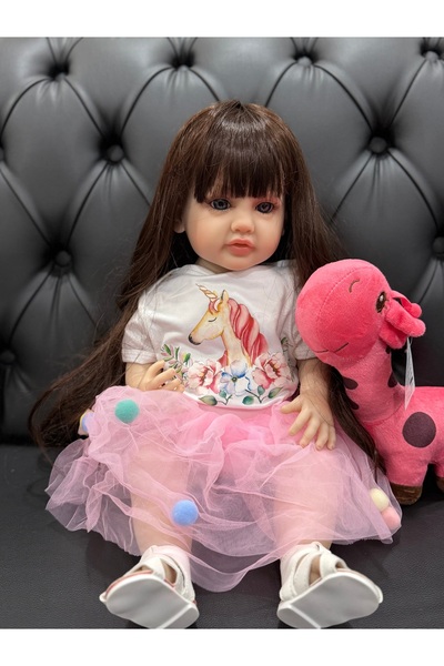 aydogdushopping Gerçekçi yeni doğmuş emaye bebek 55cm simüle bebek kız bebek ...