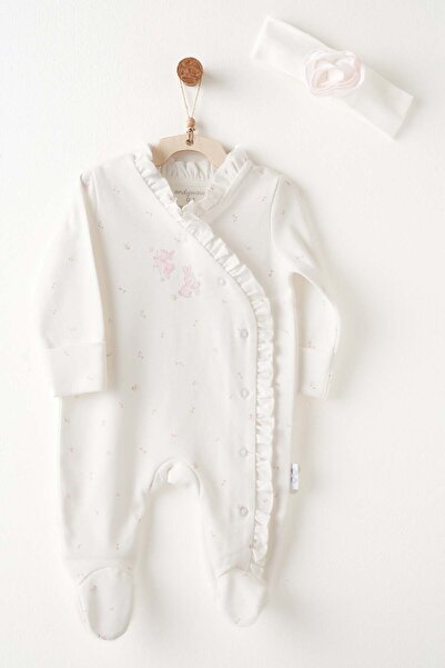 andywawa 100% Cotton Bandana Overalls with Gloves Ecru