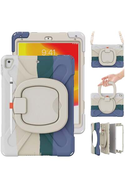 SIGLOO Husă Clamshell 3-in-1 Suport 360° Curea Mână iPad Air 10.9 / Pro 11 Ve...