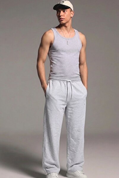 comstar Men's Premium Comfort Printed Loose Fit Gray Sweatpants