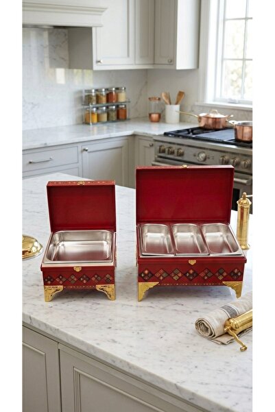 Generic Luxury 5L+3X3L Capacity Elegant Modern Design Buffet Food Warmer Set ...