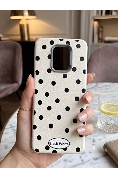 Hatreds Redmi Note 9 Pro Deri Dokulu Desenli Kamera Korumalı Darbe Emici Sili...