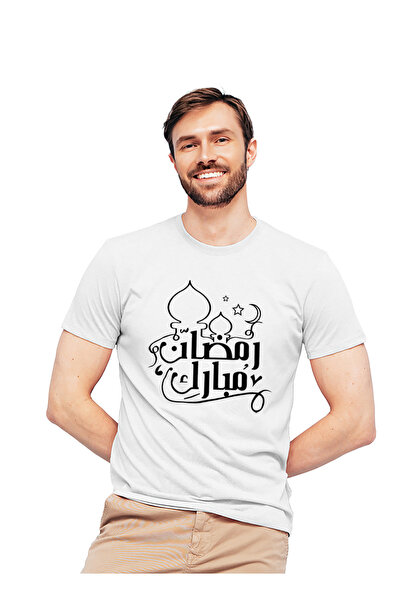 Generic عالم الموضة تيشرت قطن بطباعة عالية الجودة بتصميم رمضان