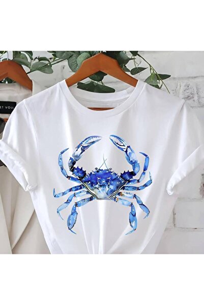LİNA06 Black Casual - Vibrant Cartoon Print Short Sleeve Round Neck Summer To...