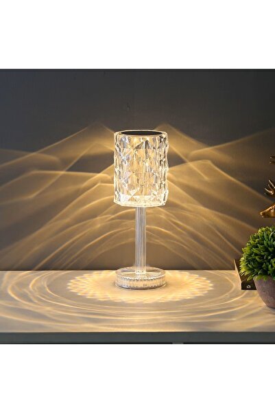 EMATTEIRO RGB LED Desk Lamp with Remote Control, 3 Intensity Levels, Acrylic ...