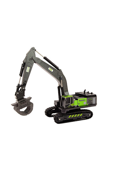 LEAN Excavator de jucărie din metal, funcții multiple, 26 x 10 x 7.5 cm, negr...