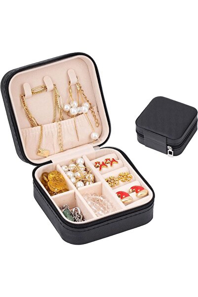 Arabest Jewelry Organizer Box,Mini Travel Case,PU Leather Portable Jewelry St...