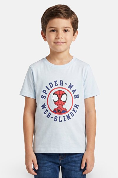 Marvel Kids Boy Spider Amazing Friends Short Sleeve T-Shirt, Light Blue