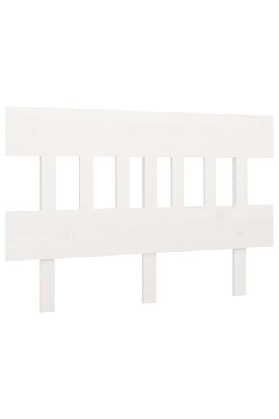 vidaxl Tăblie de pat, alb, 203,5x3x81 cm, lemn masiv de pin