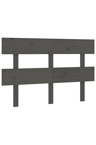 vidaxl Tăblie de pat, gri, 124x3x81 cm, lemn masiv de pin