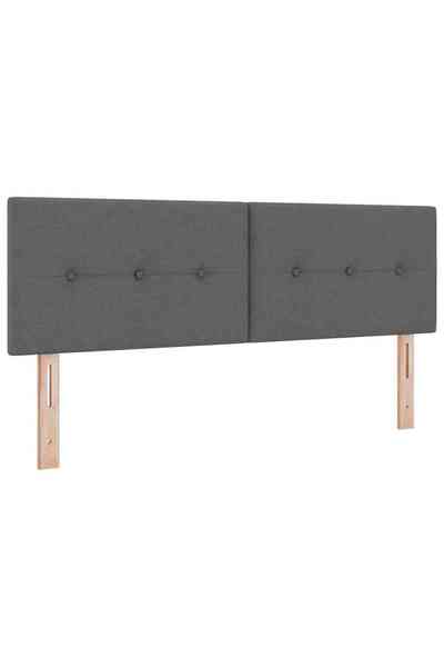 vidaxl Cap de pat cu înălțime ajustabilă Gri închis 144 cm țesătură