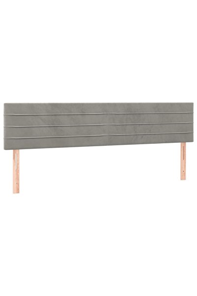 vidaxl Tăblii de pat, gri deschis, 160x5x78/88 cm, catifea