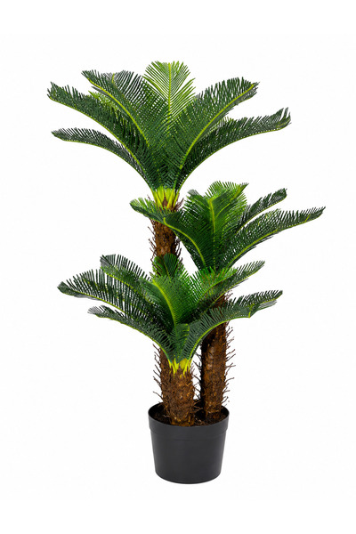 LEIHMANN Palmier artificial cu 3 trunchiuri, aspect realist, ghiveci inclus, ...