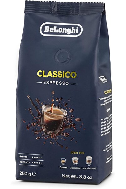 De'Longhi Classico Espresso Coffee Beans 250g - Medium Roast, 50% Arabica & R...