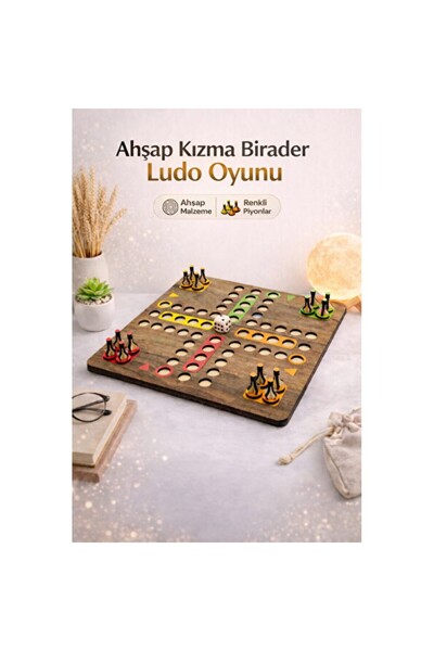 Empressco Ağaç Masa Oyunu, 4 Kişilik Ludo ve Kızma Birader Seti