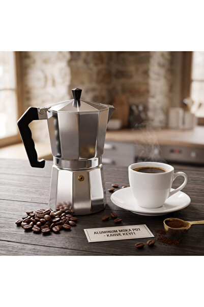 Marietti 6-Cup Retro Design Aluminum Moka Pot - Stovetop Espresso and Filter ...