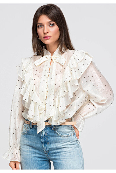 OMBRE Cămașă de damă, mânecă lungă, croială slim OW-SH-E0049