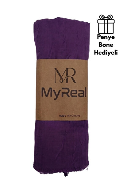MyReal Bamboo Kraş Shawl - Non-Ironing Natural Texture (90X200 cm)