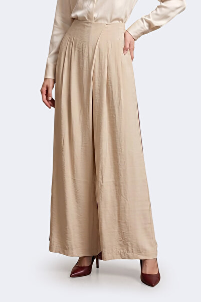 LAYYAGOSTA Front-Folded Palazzo Women's Pants