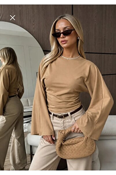 Tight Lady Natural Viscose Ultra Soft Waist-Fitting Gathered Detail Wide Long...