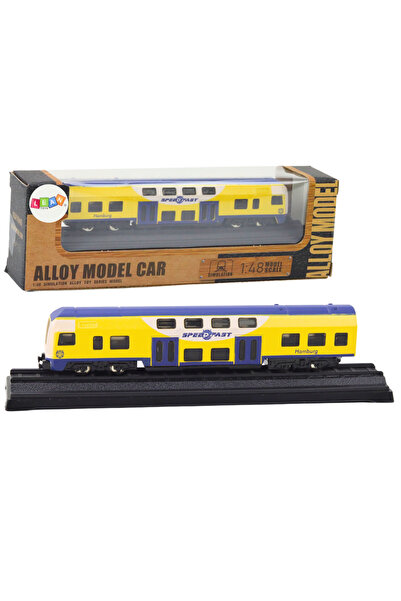LEAN Figurină de tren metalică de colecție, galben / albastru, 1:48, galben /...