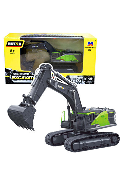 LEAN Excavator metalic pe șenile, Verde, 1:50, 22760