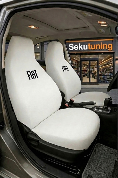 sekutuning Fiat Linea Beyaz (Yeni Siyah Logo) Araç Koltuk Kılıfı Koruyucu Pen...