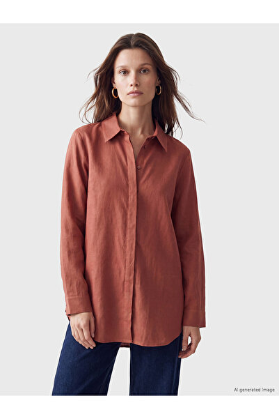 LC Waikiki Brown Textured Women's Shirt Tunic