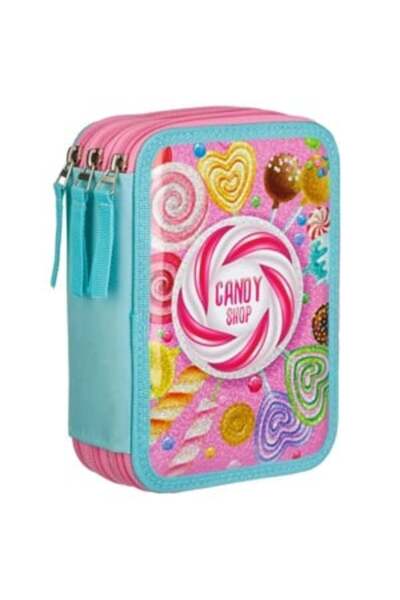 OEM Penar Echipat Triplu Roz Holografic "Candy Shop" 14,5x6,5x20,5cm