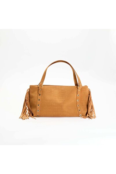 KIABI Fringed Hobo Bag BEIGE