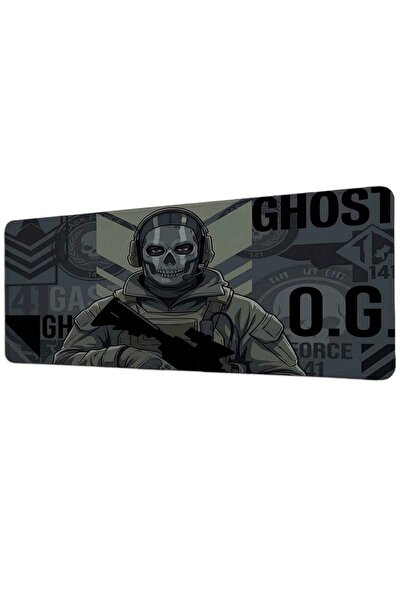 gxe.art Ghost Call of Duty Military Design 40X90 cm Gamer Mousepad Non-Slip B...