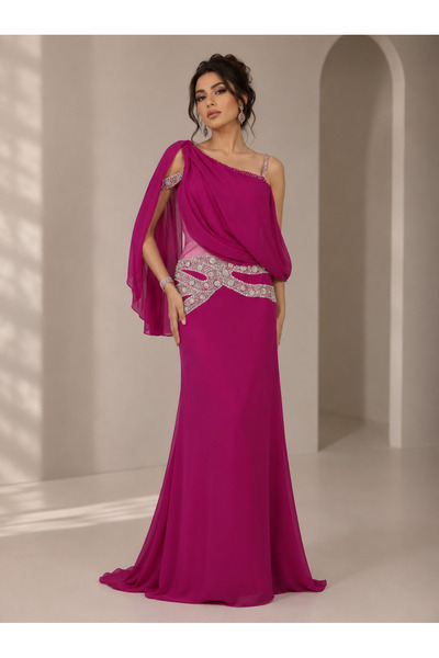 ASIAN Rival Dress Luxurious and Elegant Evening Dress Available in Pink and Y...