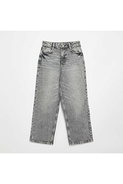 KIABI Baggy Fit Denim Trousers GREY