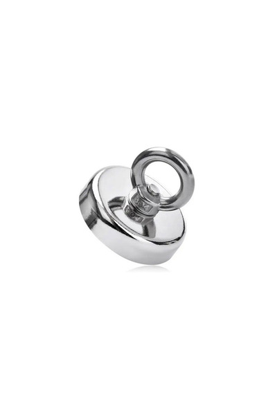 evimdeyokyok Fishing Rod Magnet D48 - 48 Mm, 75 kg Pulling Force, Nickel Plat...