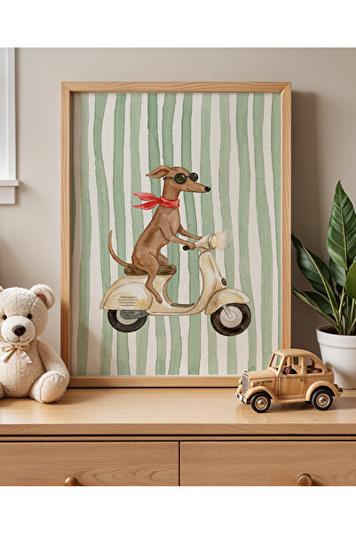 Creatick Design Masif Ahşap Çerçeveli Çocuk Ve Bebek Odası MDF Tablo İskandin...