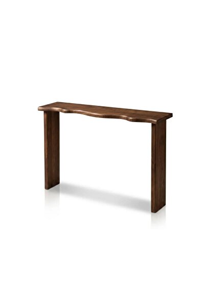 LkAhşap Ceviz Renk Masif Ahşaptan Üretilen Dresuar - 100x30x85 cm - El Yapımı Modern Antre Konsolu