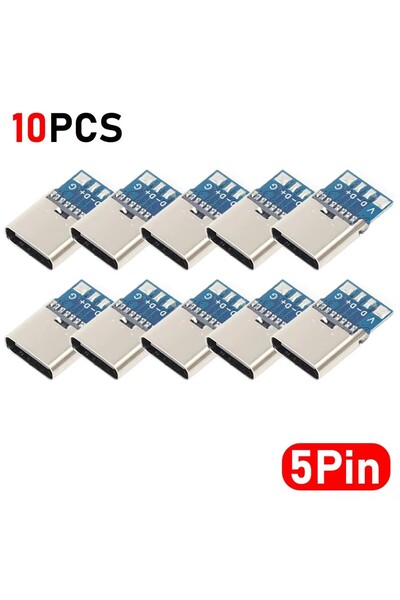 choice2 10X-5Pin 20/10/1Pcs USB 3.1 Type C Connector 5/6 Pins Female/Male Soc...
