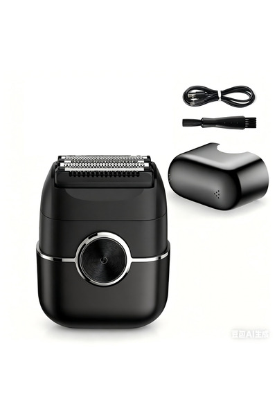 Choice black Mini electric shaver magnetic suction floating 4-point reciproca...