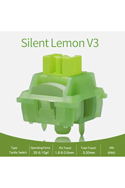 Choice8 Silent Lemon V3 10pcs Outemu Silent Peach V3 Switch Lubed Silent Lemo...
