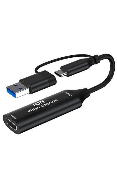Choice1 بطاقة التقاط فيديو USB 3.0 سوداء اللون 2 في 1 بدقة 4K متوافقة مع HDMI...