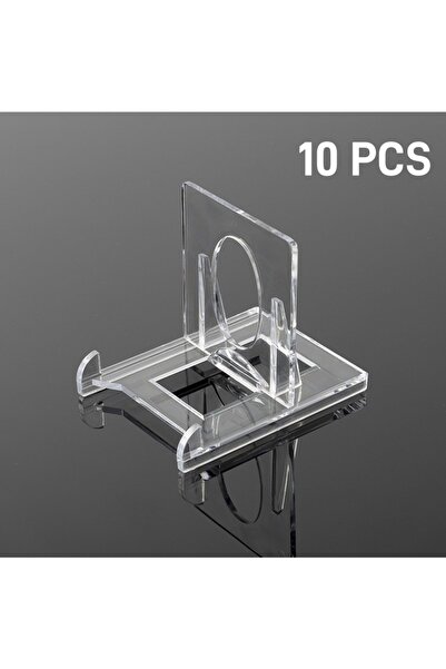 choice2 10pcs Square Acrylic Display Holder Transparent Triangle Commemorativ...