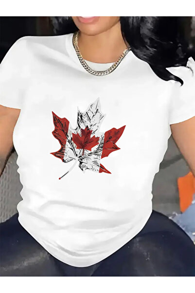 212Wear قميص خفيف الوزن ومتين بتصميم ورقة القيقب، مثالي للارتداء اليومي في ال...