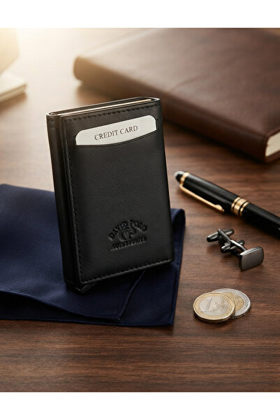 DAVİD POLO CÜZDAN Men's Wallet/ Men's Synthetic Leather Black Wallet with Cas...