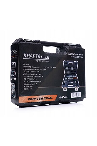 Kraft&dele SET DE CHEI ÎN CUTIE DE SCULE, 46 DE PIESE