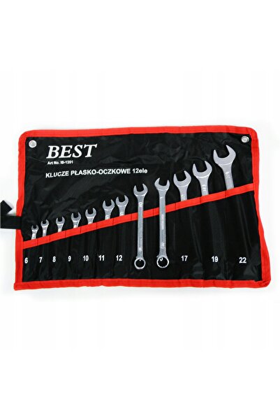 Best Tools Set de chei fixe și inelare 6-22 mm, 12 piese, PŁACHTA BEST IB-1201