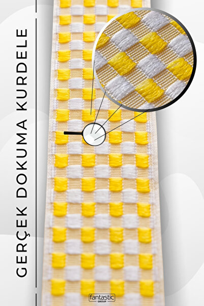 FANTASTIC Pötikare Ekose Gingham Dokuma Kurdele 20mm 10 Metre