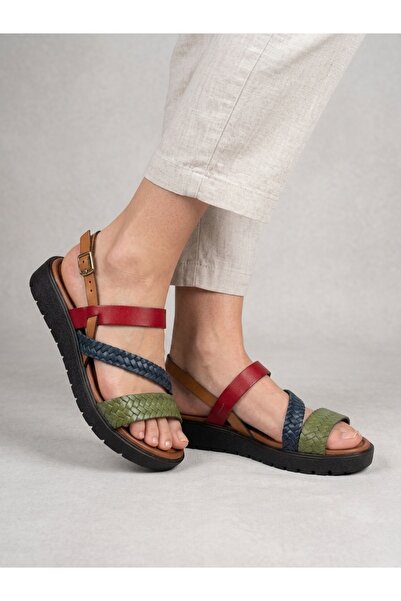 Rüya Shoes صنادل نسائية من الجلد الطبيعي اليومي
