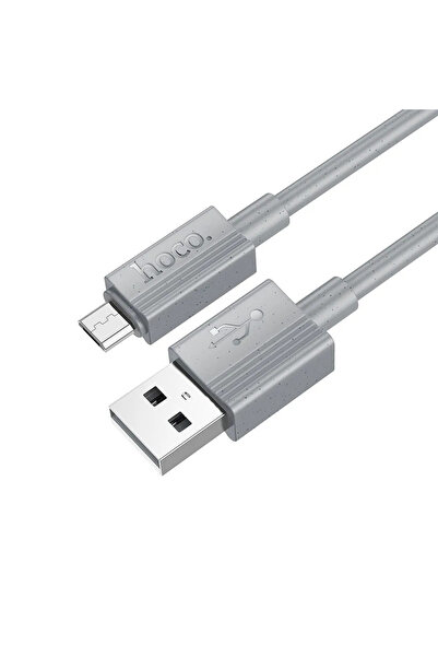 Hoco X107 Καλώδιο USB A σε Micro USB, 2.4A, 1μ, γκρι